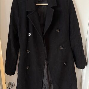 Express Classic Black Women's Coat Wool Blend